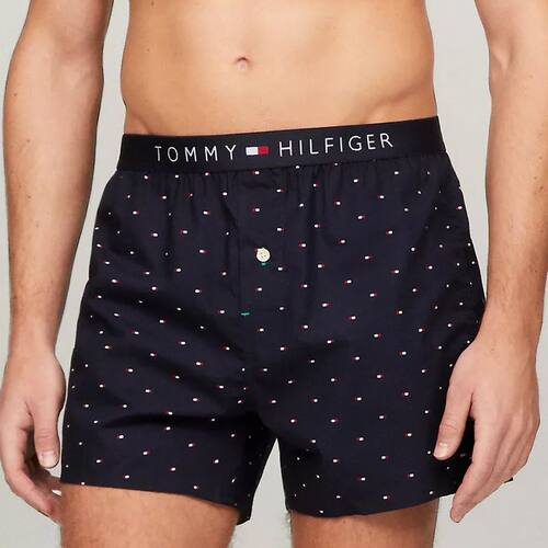 TOMMY HILFIGER汤米男士内裤居家短裤齐腿内裤中腰棉大裤衩家居裤