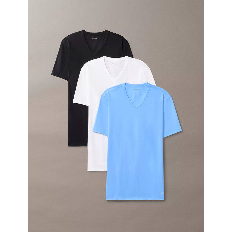 CK男装2026新配色百搭上衣短袖V领T恤calvin klein家居服半截袖