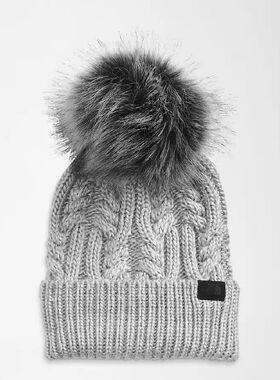 THE NORTH FACE/北面女帽冬季毛线帽毛球针织保暖可爱pNF0A7RI8