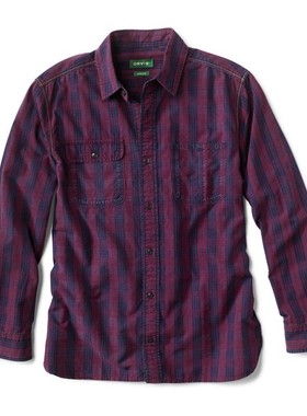 ORVIS男衬衫方领长袖春夏吸湿排汗运动休闲时尚亲肤户外舒适3C1Z