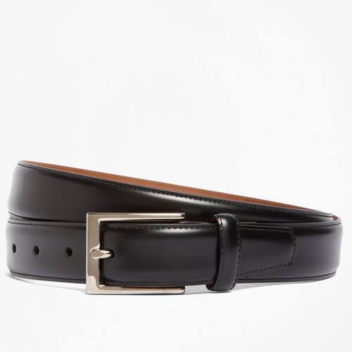 Brooks Brothers/布克兄弟男士腰带3.2cm宽纯皮商务裤袋针扣休闲