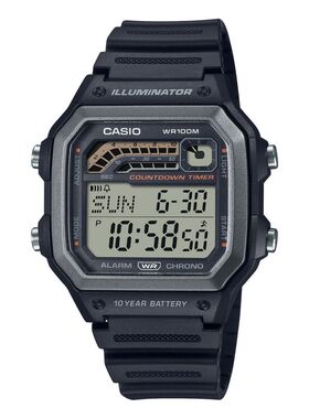 Casio/卡西欧男士手表电池寿命长WS1600H防水LED 照明运动45mm