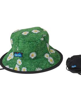 kavu/男帽渔夫帽Chillba翻转折叠抽绳印花小雏菊远足正品10221180