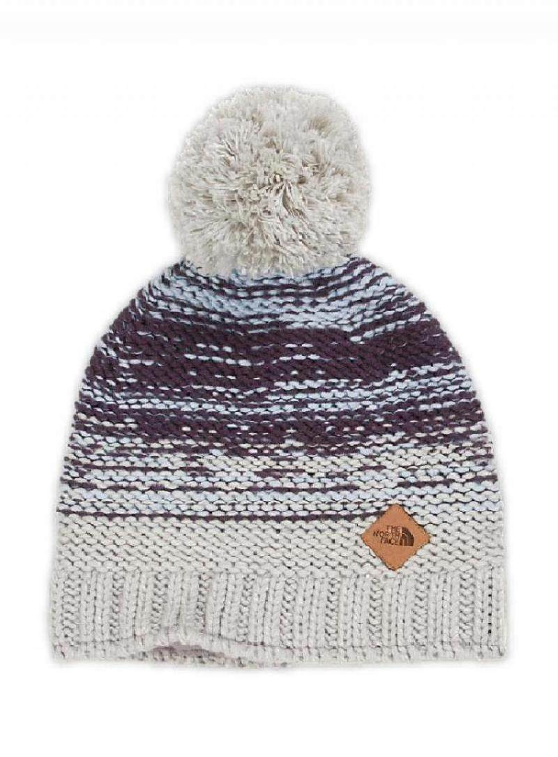 店长推荐THE NORTH FACE/北面A6W2女保暖球球织花毛线帽秋冬