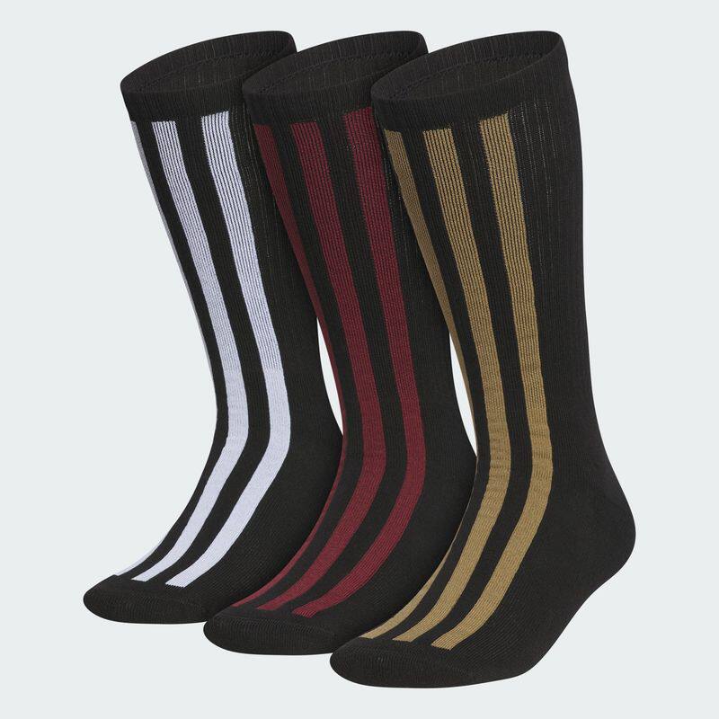 Adidas/阿迪达斯运动袜男女袜子3双装长筒袜滑板袜透气防臭跑步袜