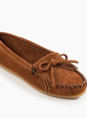 Minnetonka/迷你唐卡女鞋豆豆鞋反绒平跟休闲鞋Kilty美国直邮夏季