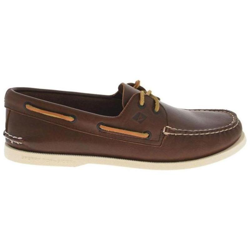 SPERRY男低帮鞋单鞋棕色系带低帮圆头帆船鞋皮质正品SY 195412