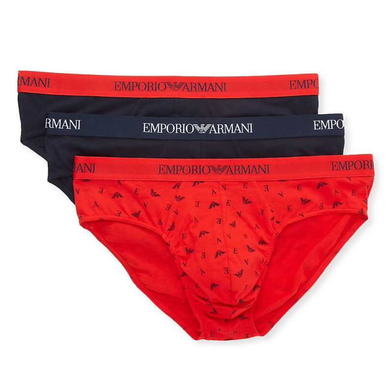 EMPORIO ARMANI/阿玛尼男子三角内裤短裤春夏纯棉3条正品2596915