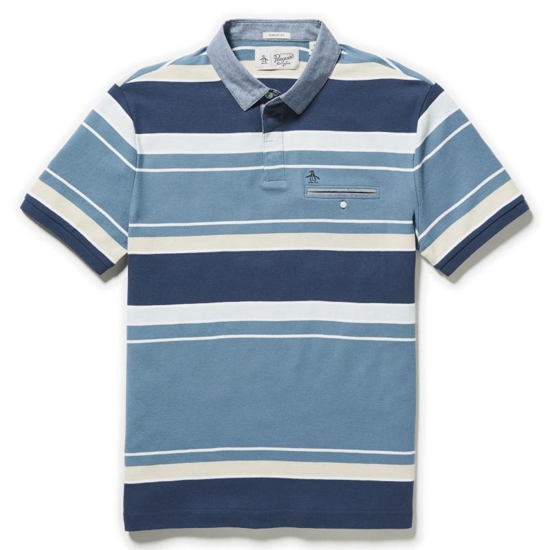 original penguin 男士短袖polo衫条纹休闲美国直邮opks7136op