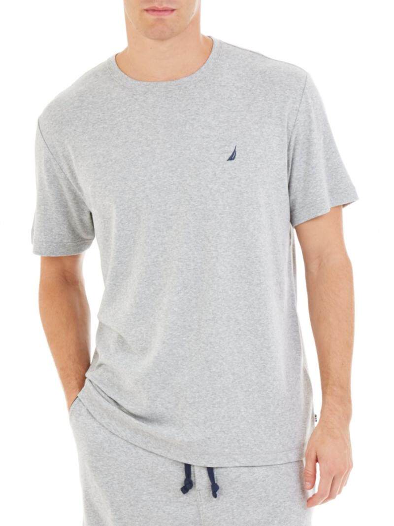 nautica/诺帝卡男装t恤短袖圆领棉质纯色舒适透气正品百搭l5283t