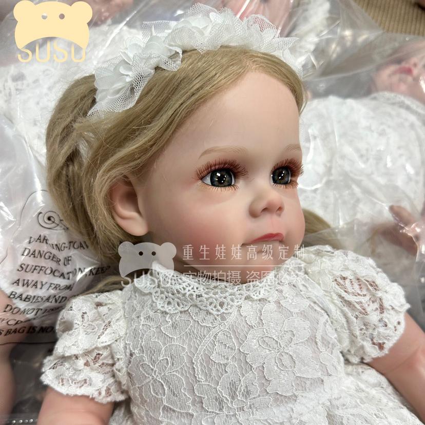 susu硅胶重生娃娃女孩仿真婴儿高彩60厘米宝宝人偶布身血管可见