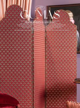 GUMAS家居定制款复古蜜蜂金银丝提花可折叠屏风店铺陈设摆件推荐