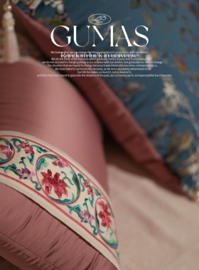 GUMAS中国风苏公堤系列缎面刺绣靠枕精品花边抱枕新中式软装靠垫