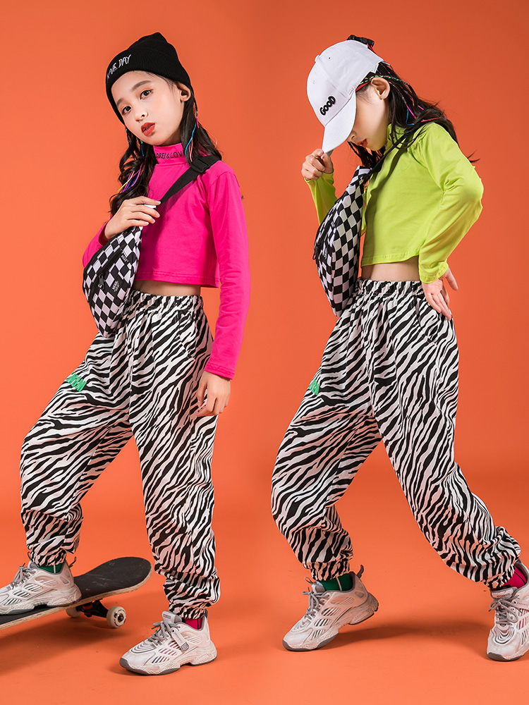 女童练功舞蹈服xw制服爵士舞服装女孩街舞套装元旦演出服走秀潮服