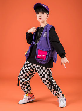 嘻哈风元旦少儿长袖街舞演出服