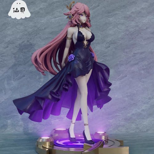 【风影】现货 礼服版 八重神子 带灯光底座 GK手办 1/6（不包邮）
