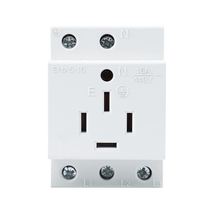 工业三相AC30模数化插座五孔16A32三孔四孔配电箱开关插座模块化