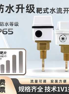 伊莱科靶式流量开关防水防尘IP65水流开关流量计水流感应控制器