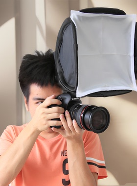 PULUZ胖牛 23X23cm可折叠机顶灯柔光箱数码相机闪光灯卡口柔光罩