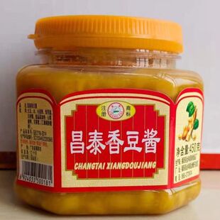 450g昌泰香豆酱正宗普宁豆酱潮汕炒菜豆瓣酱白切鸡蘸酱整件6瓶