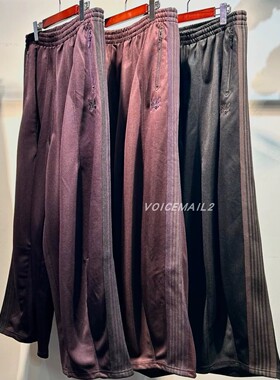 NEEDLES Track  H.D Pant Poly Smooth蝴蝶宽版日潮运动阔腿长裤