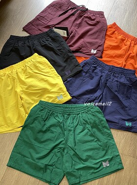Needles BMS蝴蝶速干短裤男美式潮牌休闲宽松沙滩户外运动五分裤