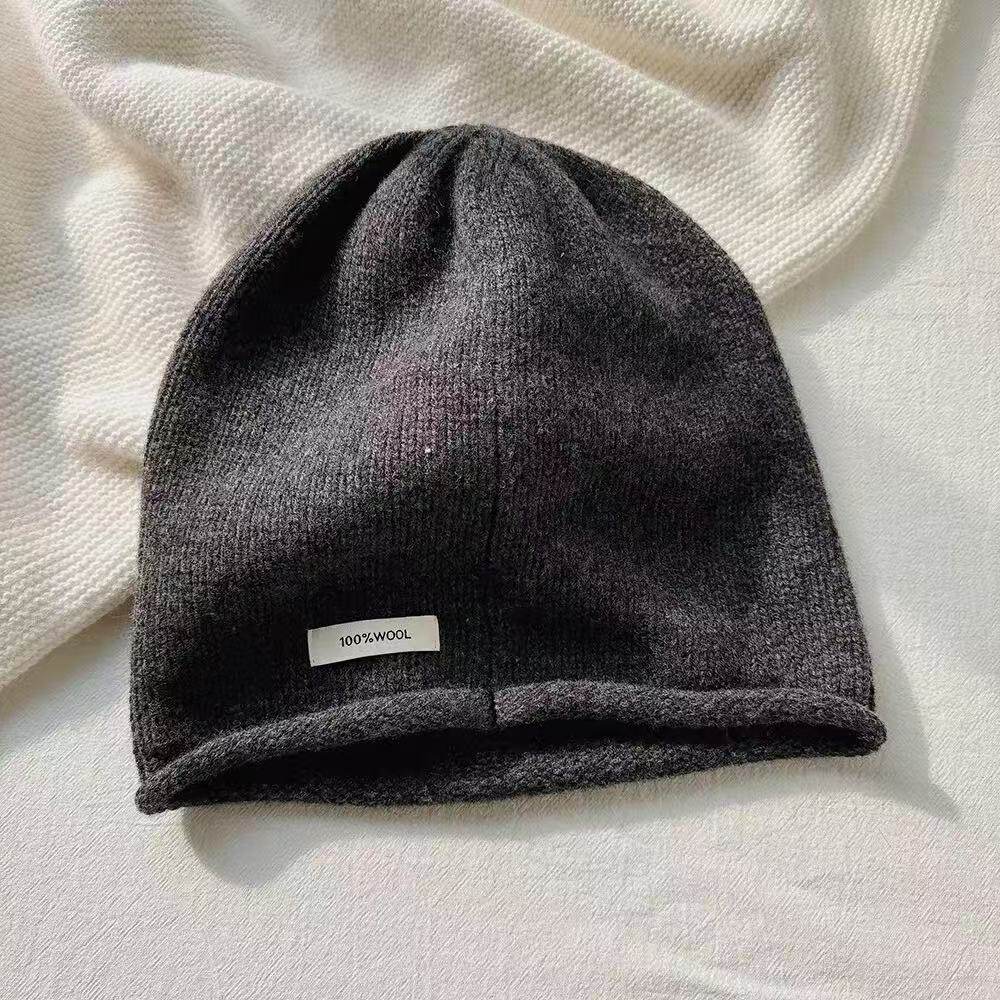 【大愿专享】MZ24045款日系基础弹力大帽围秋冬百搭毛线帽子