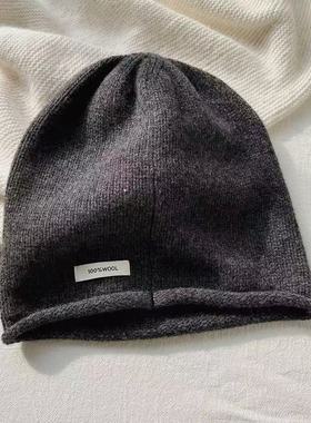 【大愿专享】MZ24045款日系基础弹力大帽围秋冬百搭毛线帽子