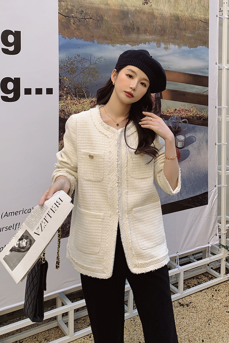 2023春季小香风女士外套百搭上衣大货主推P125K178,女装短外套,铱本正襟