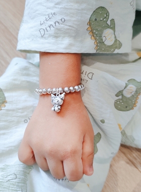 纯银库洛米手链儿童三丽欧女孩串珠银饰女童银手链项链圣诞节礼物