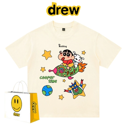 Улыбающаяся модная бренд Drew Hotdog Crayon Shin-Shiba ракета