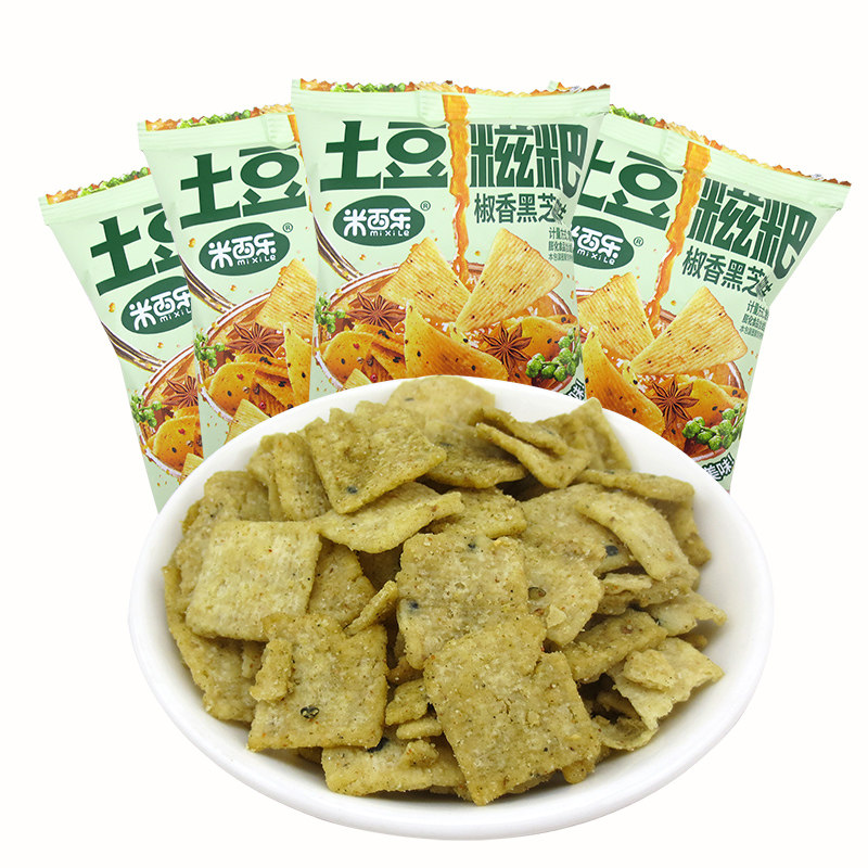 米西乐土豆糍粑500g小包花椒锅巴麻辣味椒香陕西特产休闲零食小吃