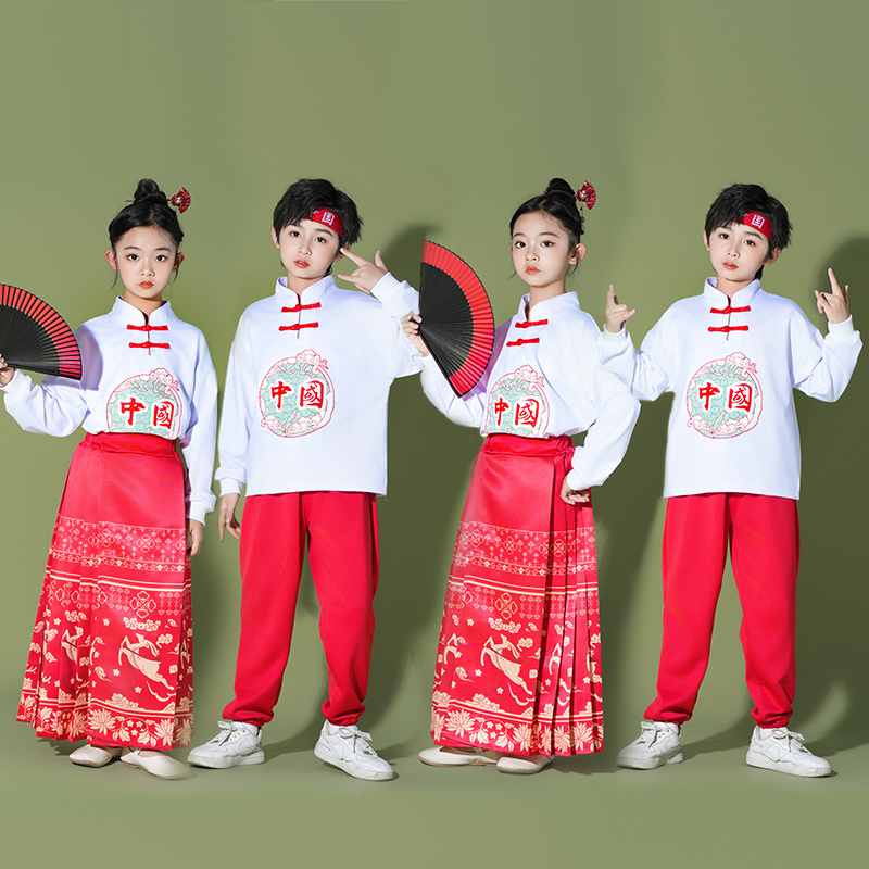 儿童啦啦操表演服运动会班服套装