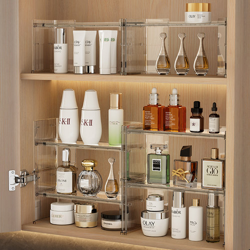 适用镜柜内分层叠加置物架