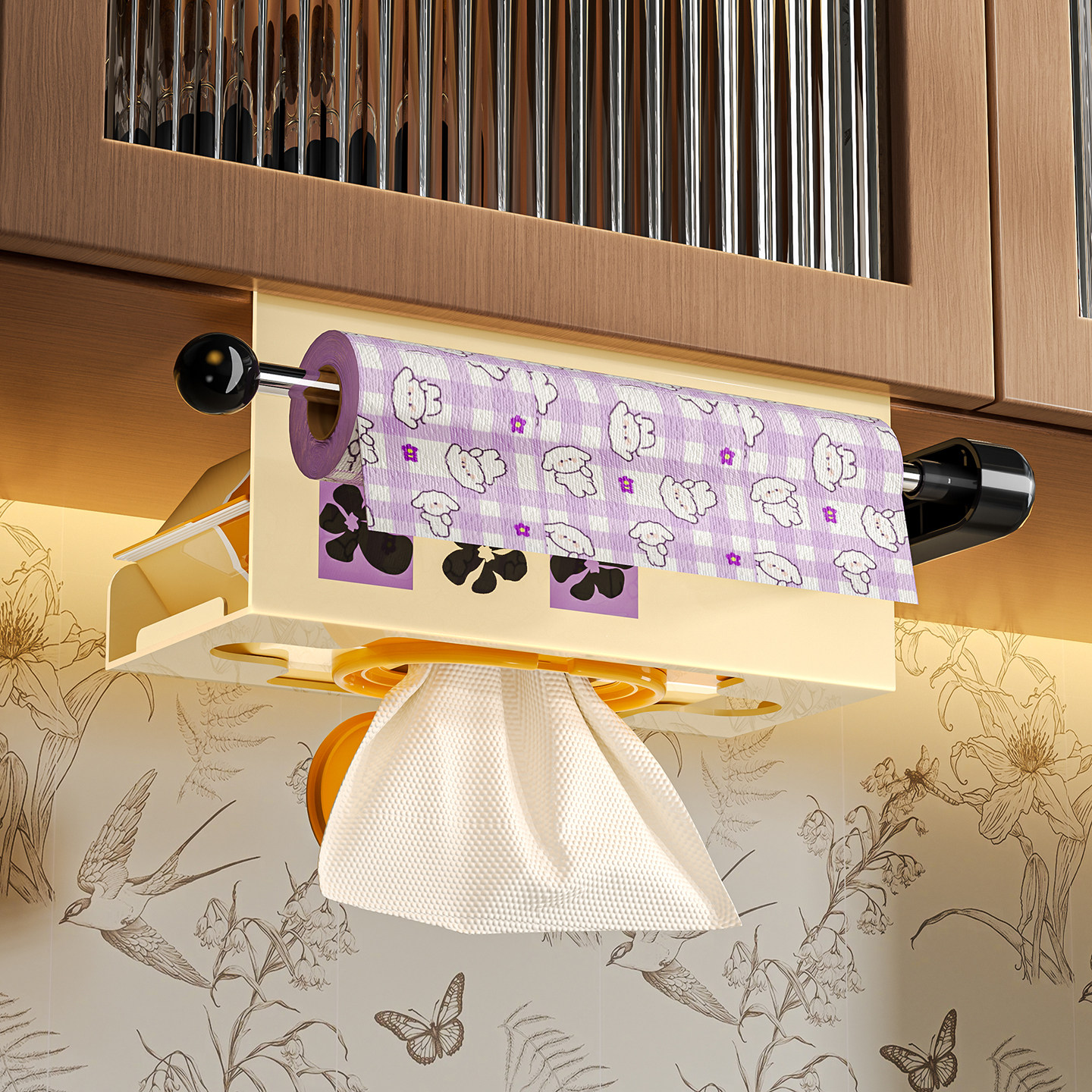 厨房纸挂架壁挂卷纸架吊柜倒挂抽纸湿纸巾收纳置物架洗脸巾收纳盒,家庭/个人清洁工具,卷纸器/纸巾架,淘宝优惠券,粉丝福利购,淘宝优惠卷