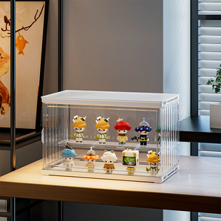 手办展示架盲盒收纳展示柜防尘透明亚克力摆件泡泡玛特痛柜立牌盒