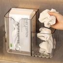 洗脸巾收纳盒壁挂卫生间二次利用废弃脸巾盒子二合一纸巾盒置物架