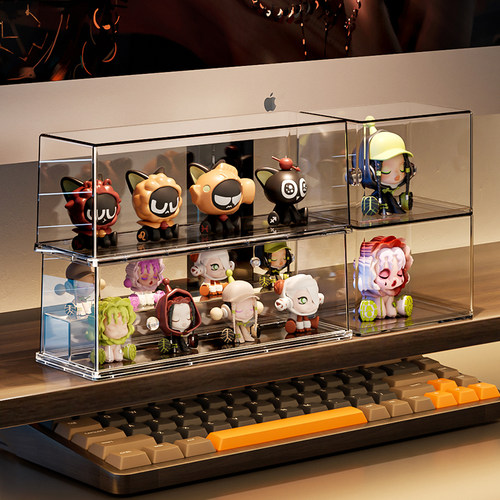 免安装单个手办盒盲盒展示架