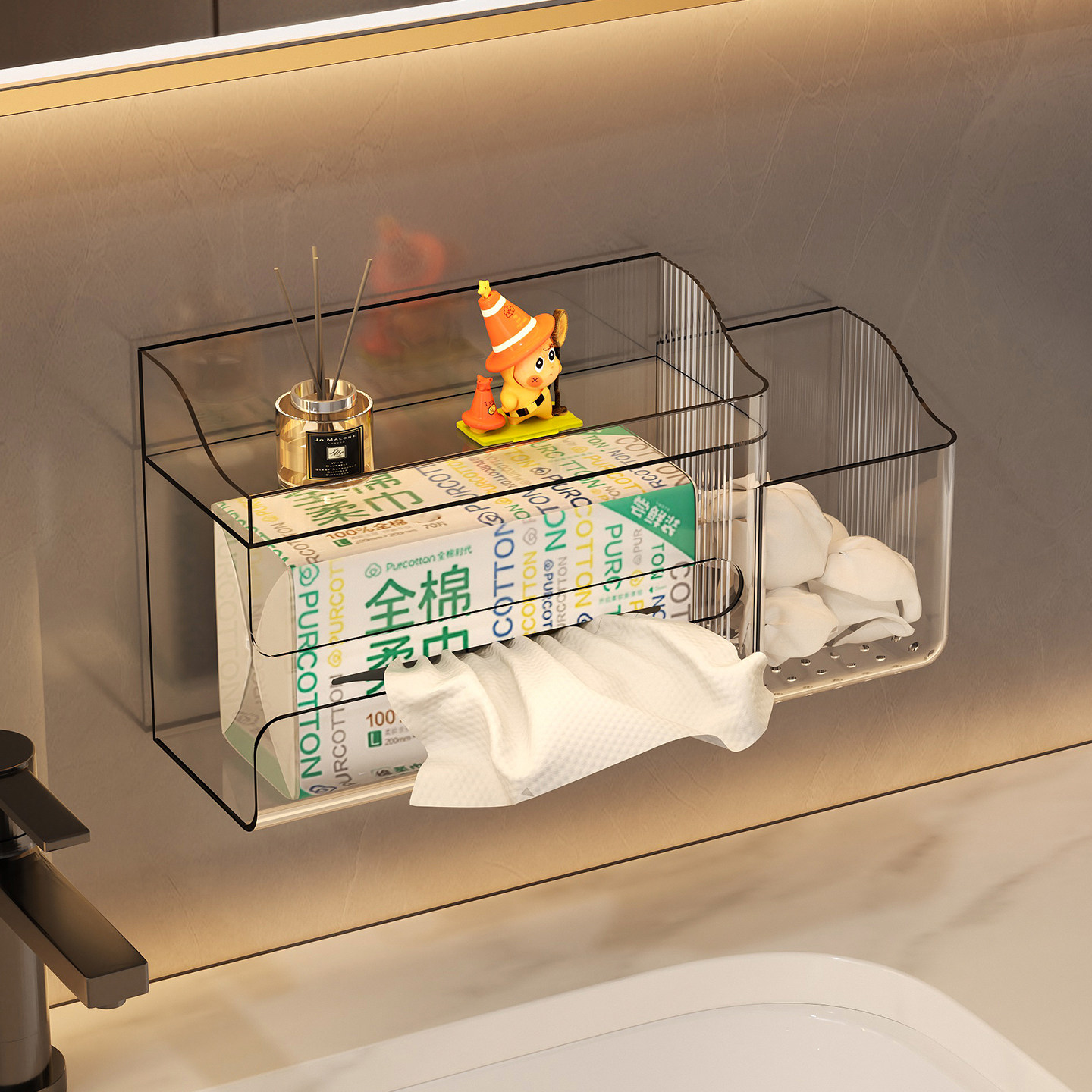 洗脸巾收纳盒壁挂式卫生间纸巾盒废弃一次性面巾盒厕所抽纸置物架,收纳整理,洗脸巾收纳盒,淘宝优惠券,粉丝福利购,淘宝优惠卷