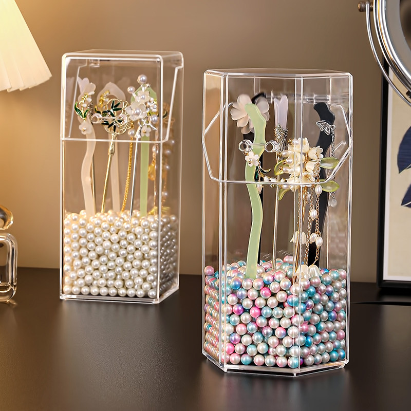 发簪收纳盒防氧化首饰盒放簪子发钗器头钗簪娘步摇流苏透明展示盒,收纳整理,首饰盒,淘宝优惠券,粉丝福利购,淘宝优惠卷