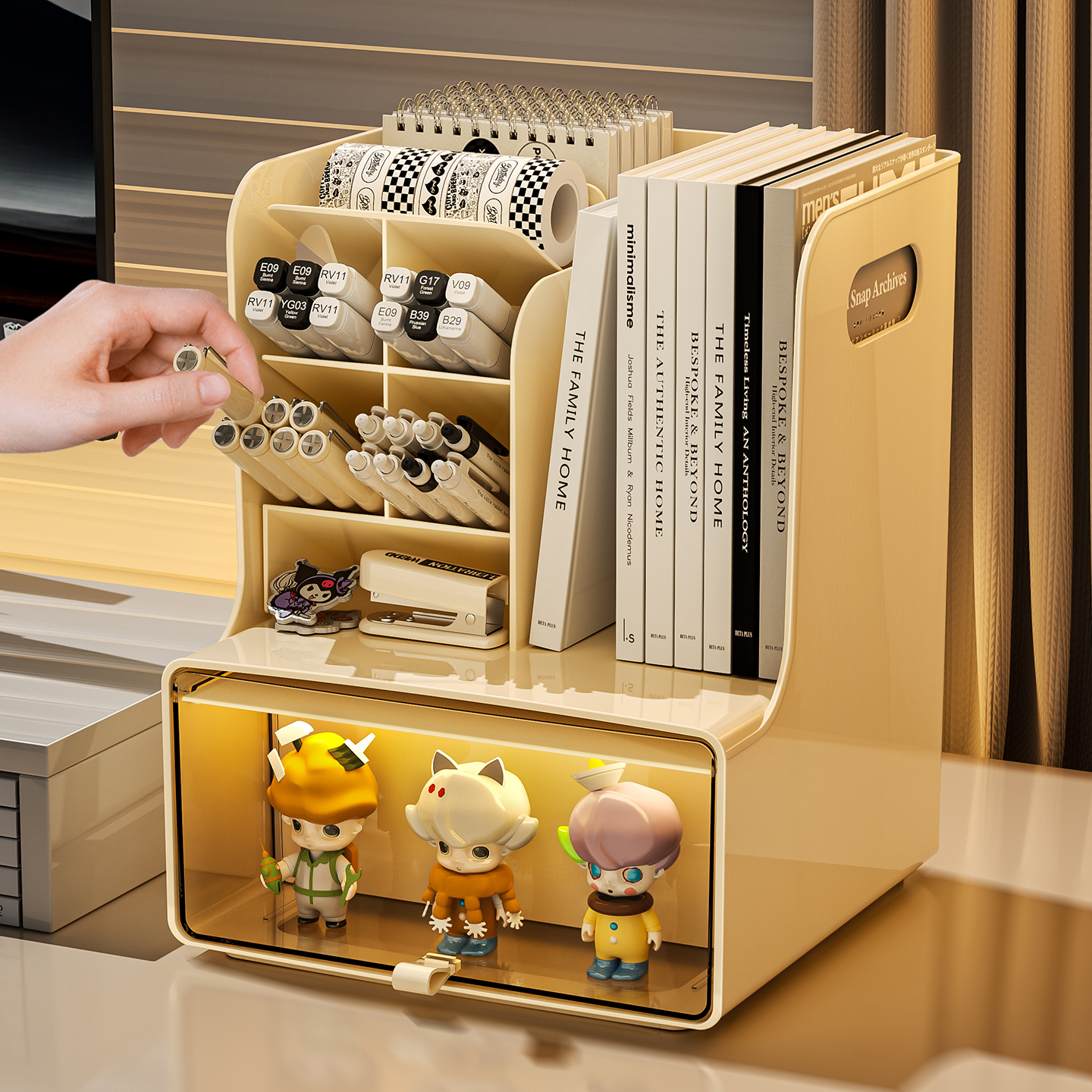 桌面文具收纳盒笔筒置物架