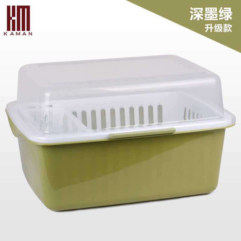 kaman大号塑料带盖厨房置物架角架碗架整理碗柜碗碟沥水架收纳架
