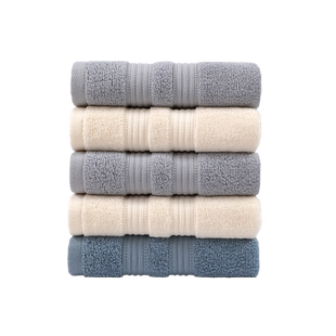 图强纯棉毛巾5条装全棉女洗脸洗澡家用柔软吸水速干不易掉毛抗菌