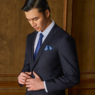 新郎结婚男士 高级感商务正装 羊毛西服套装 西装 意大利进口面料