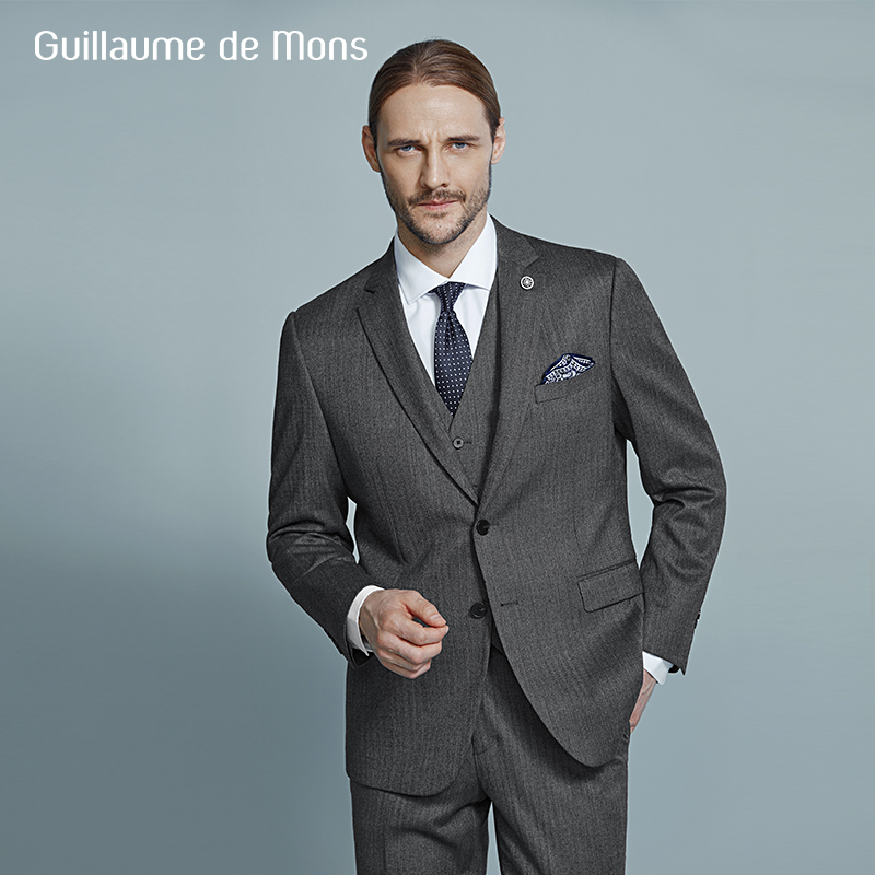 [Macao Scarlett]man Dark grey wool man 's suit suit Autumn formal wear Groom marry full dress suitin the Men's clothing, Suits  category - from Buy2taobao.com to provide professional Taobao agent buy service