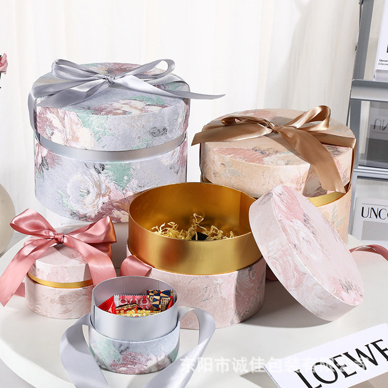 抖音小红书同款发泡纸喜糖盒手绘鲜花婚礼回礼伴手礼盒糖果盒