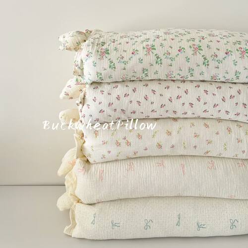 2025春夏新款皱皱纱荞麦枕枕头枕芯单枕芯