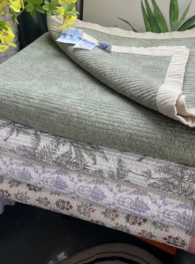 2025新款天丝莫代尔绗缝床盖三件套夏被四件套床单夏天空调薄被子