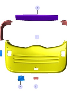 瑞风S3尾门左右护板尾门上饰板尾门装饰板灰色内饰板原装
