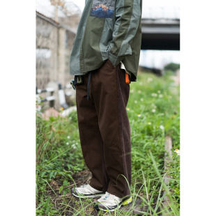 LIFT 男 OFF升空阔腿宽松直筒休闲拼接长裤